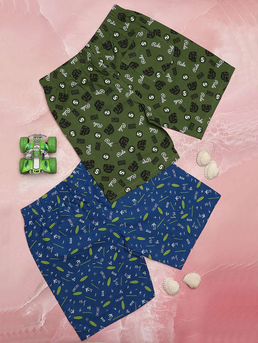 pack of 2 mid rise printed shorts