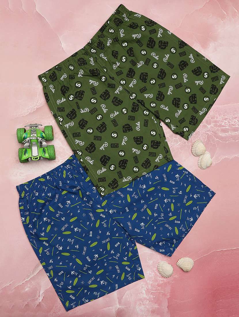 pack of 2 mid rise printed shorts - 21130493 -  Standard Image - 1