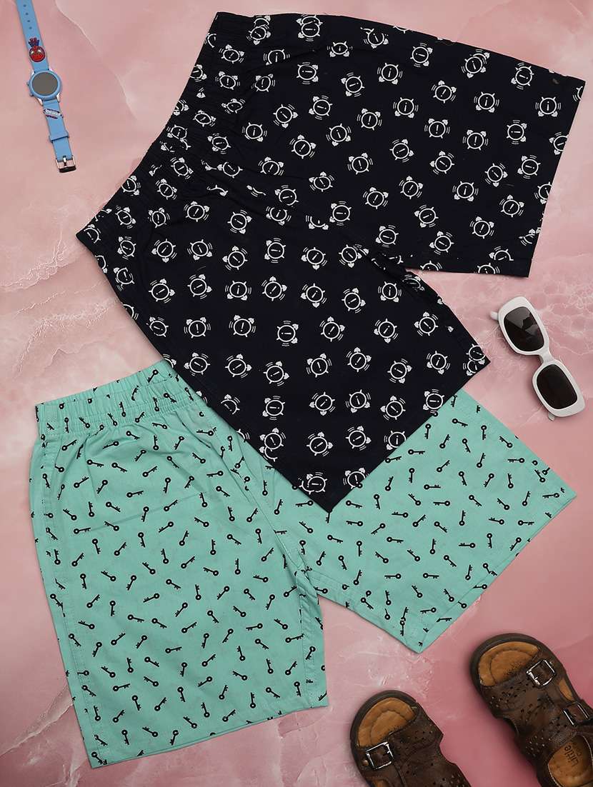 pack of 2 mid rise printed shorts