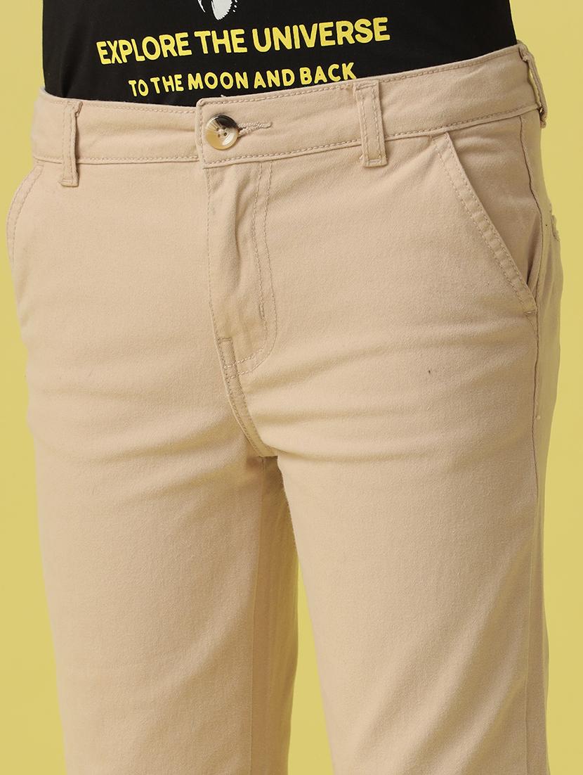 boys beige cotton casual chinos - 21130501 - Standard Image - 6