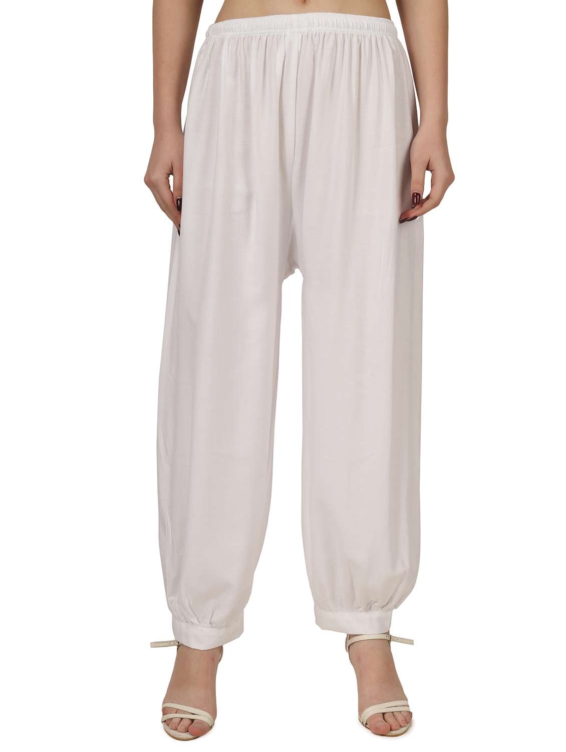 women solid mid rise salwar