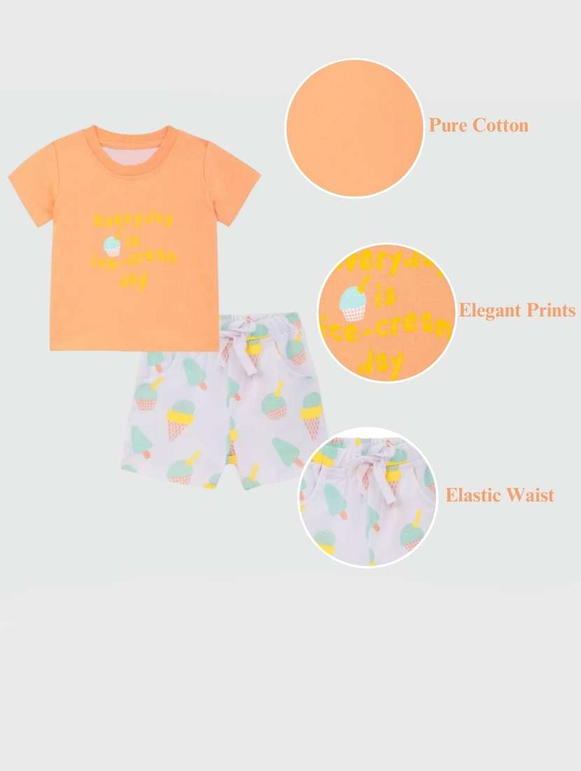 kids round neck printed shorts set - 21130903 -  Standard Image - 4
