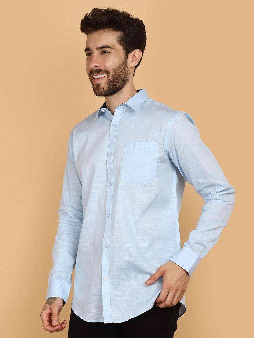 men solid cotton casual shirt - 21130977 -  Standard Image - 1