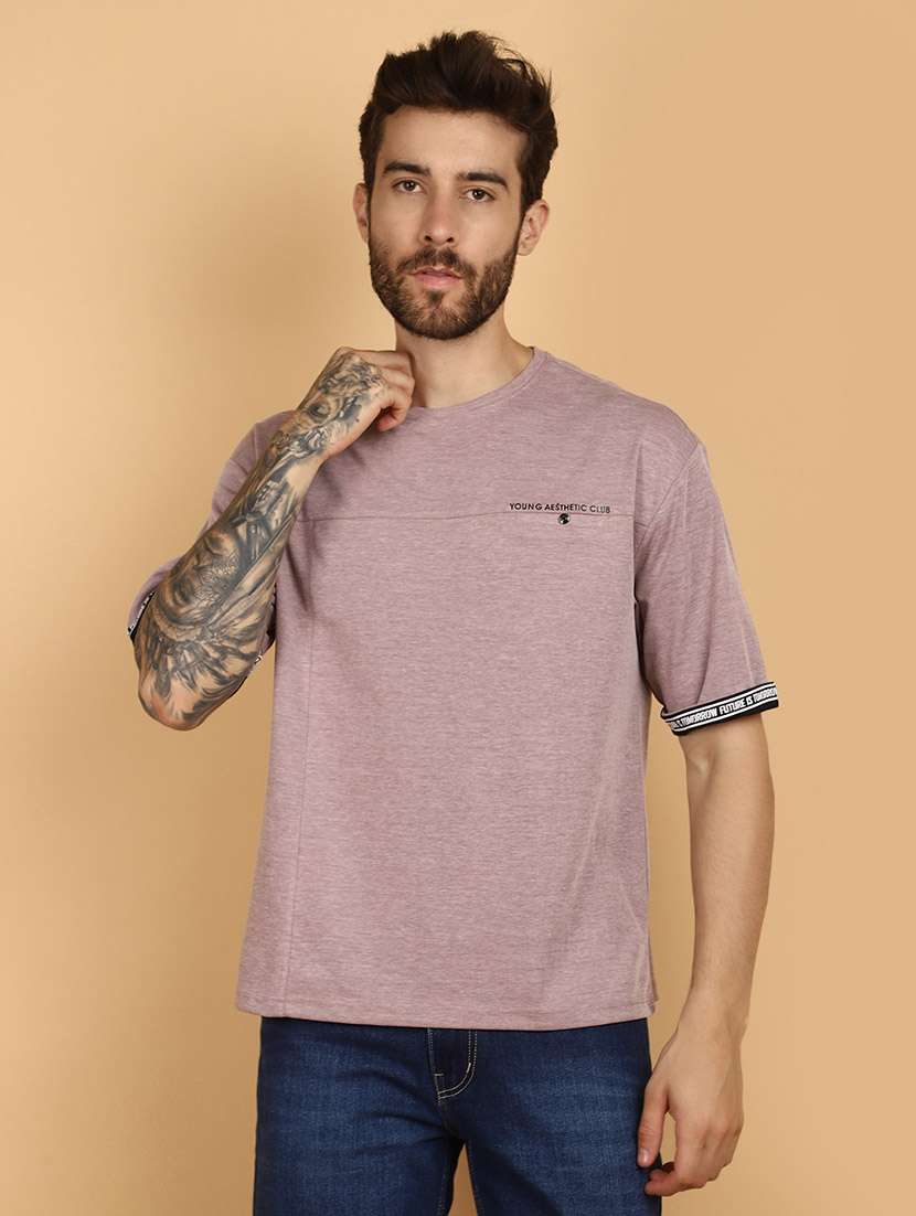 pink cotton plain t-shirt - 21130978 - Zoom Image - 0