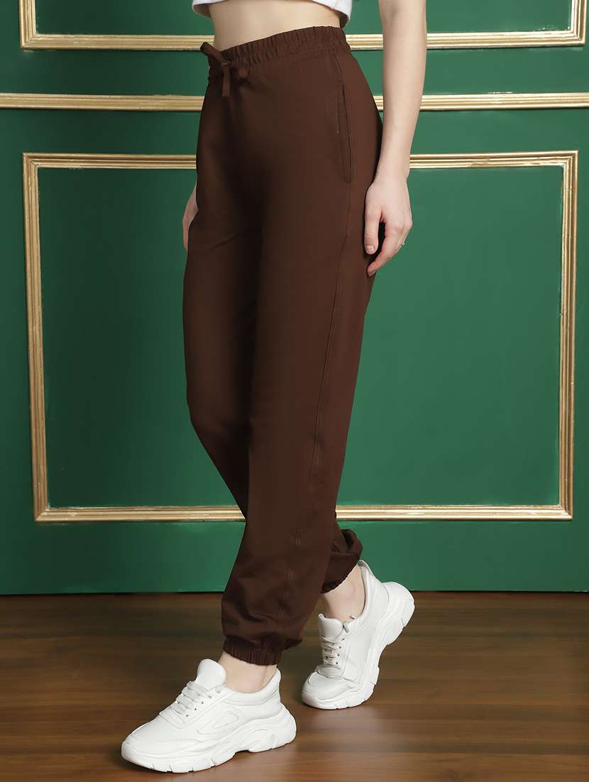 women solid mid rise relaxed fit jogger - 21131150 -  Standard Image - 1