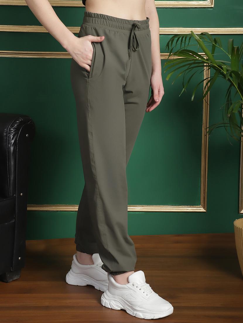 women solid mid rise relaxed fit jogger - 21131154 -  Standard Image - 1