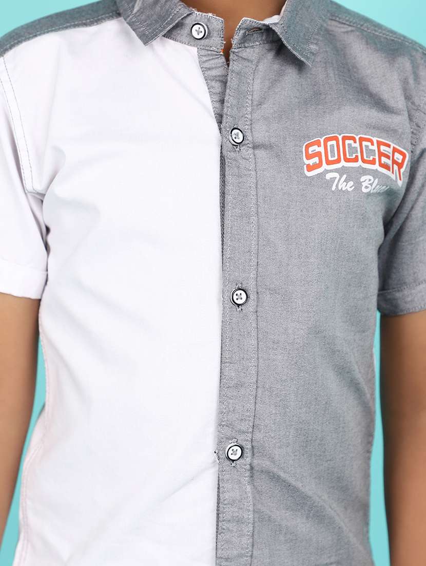 boys grey cotton shirt - 21131205 -  Standard Image - 6