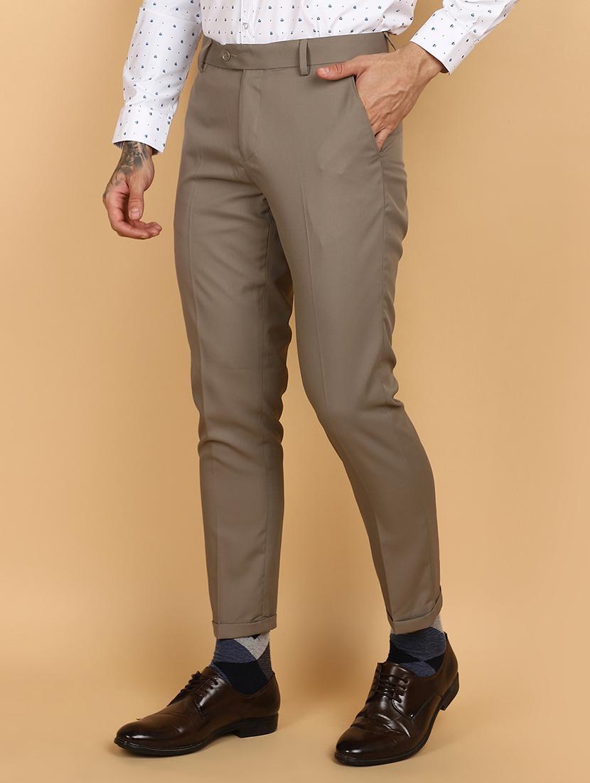 men mid rise cotton flat front formal trouser - 21131208 -  Standard Image - 1