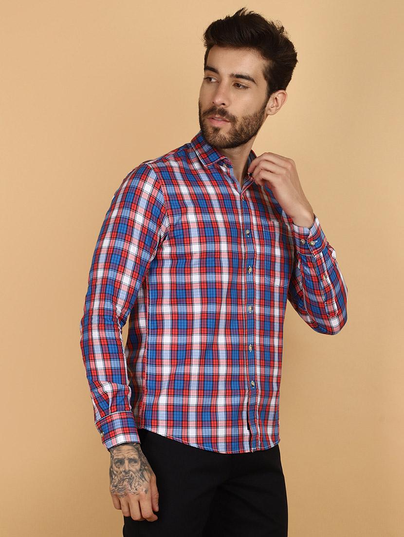 men checkered cotton casual shirt - 21131297 -  Standard Image - 1