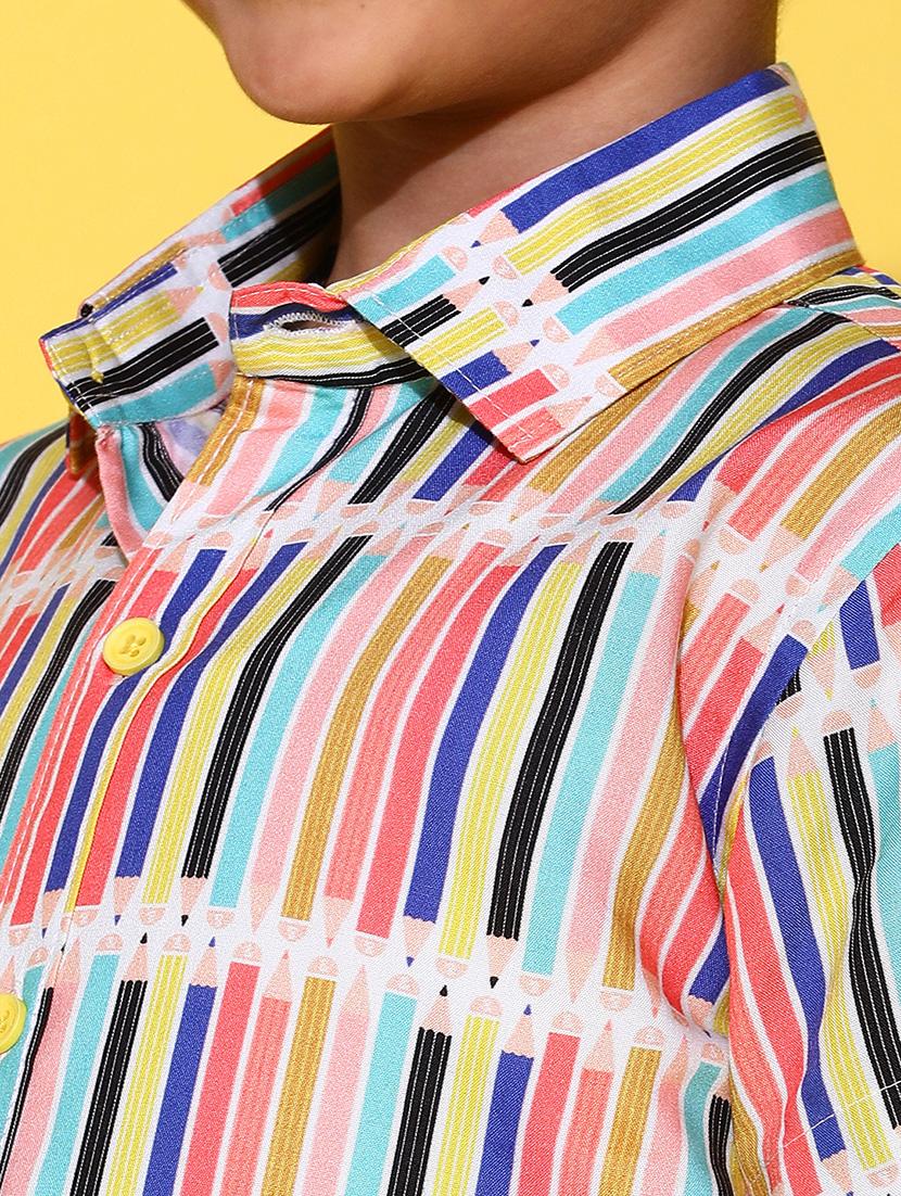 boys short sleeved striped shirt - 21131424 - Standard Image - 6