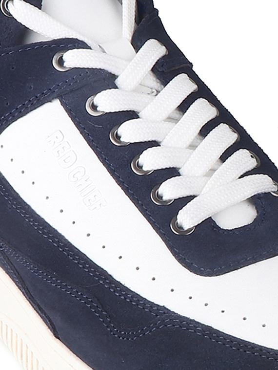 blue leather lace up sneakers - 21131438 - Standard Image - 4