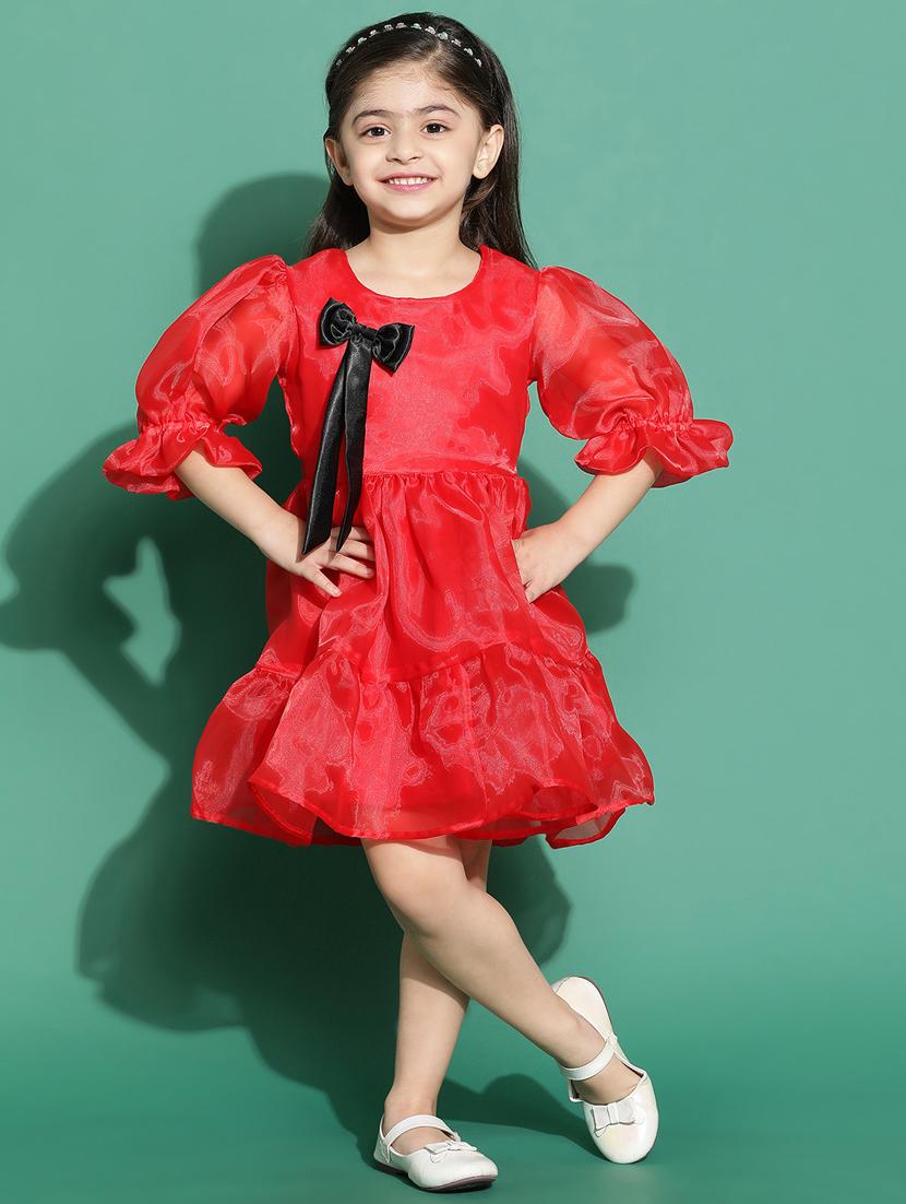 red solid frock - 21131441 - Standard Image - 4