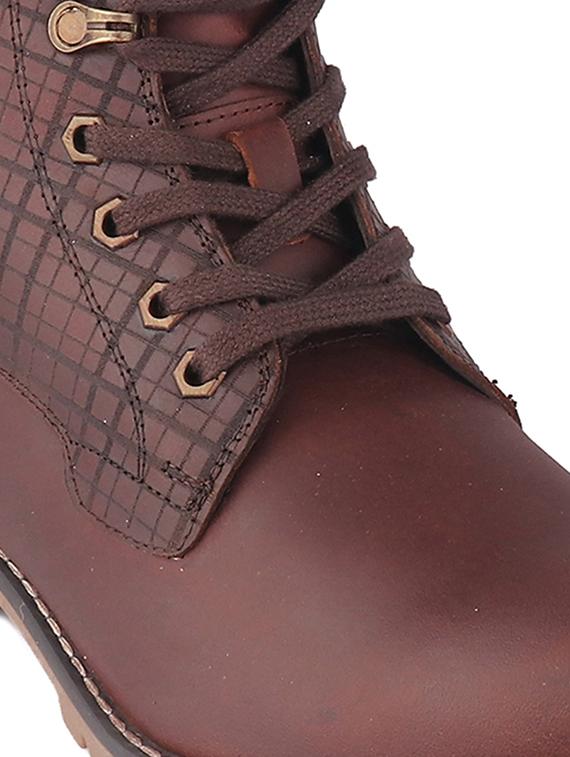 brown checked detailed hiking boots - 21131448 - Standard Image - 4