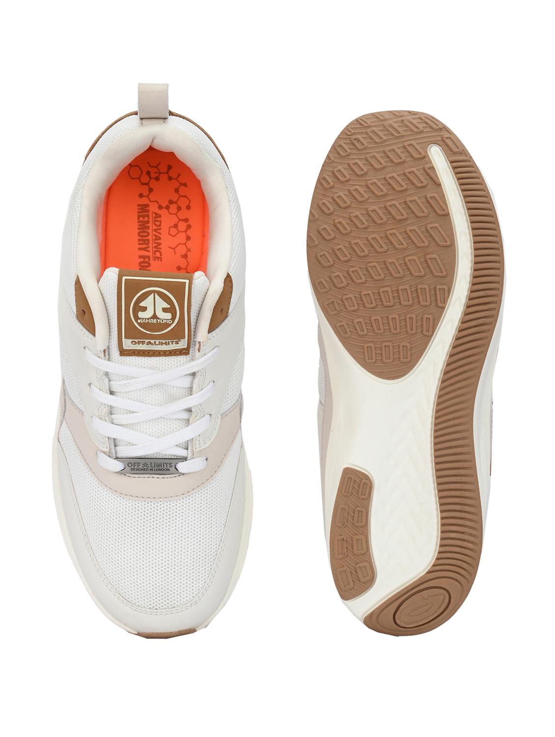 solid white lace-up sports shoes - 21131566 - Standard Image - 4