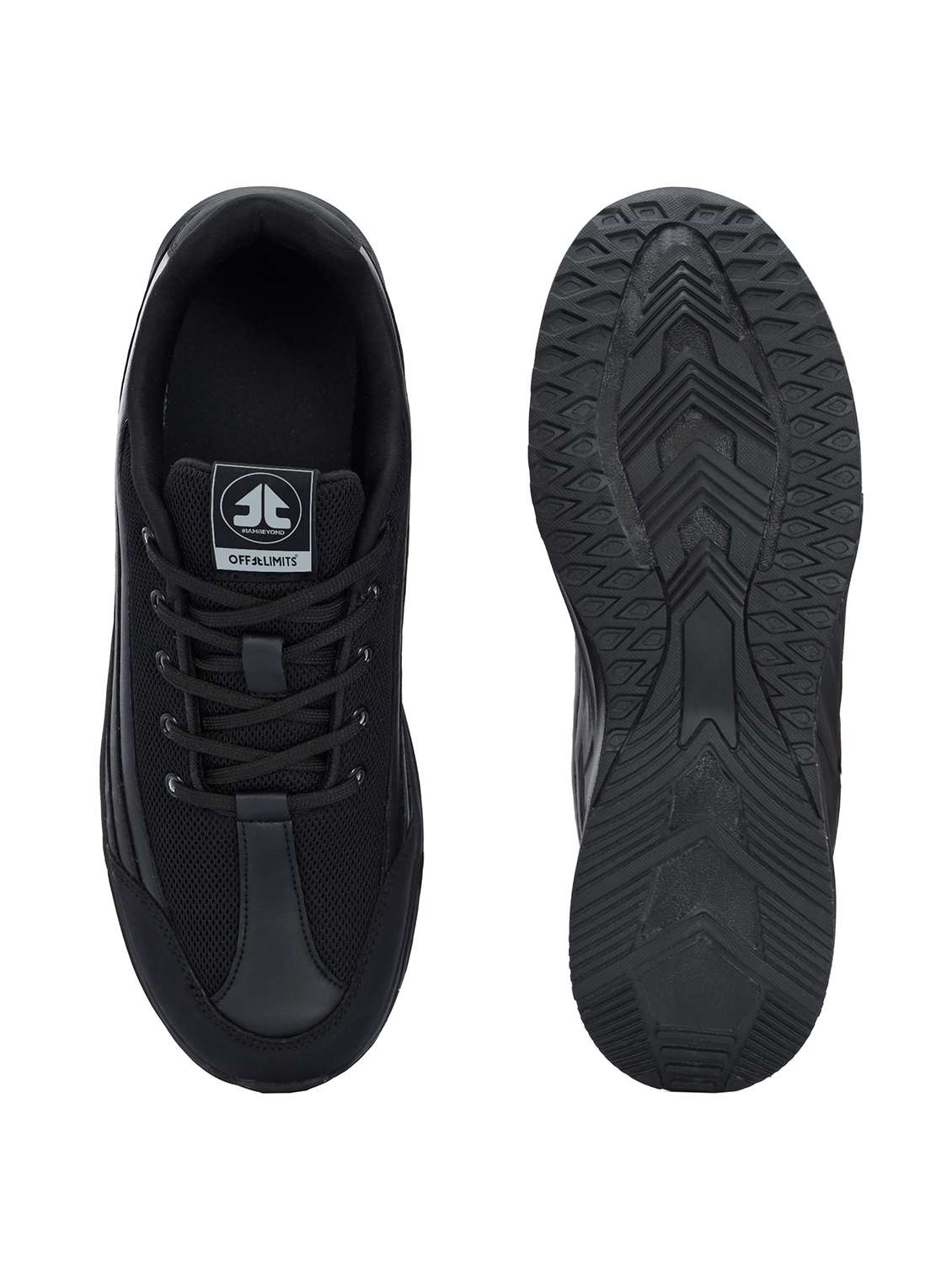 black lace up sport shoes - 21131953 -  Standard Image - 4