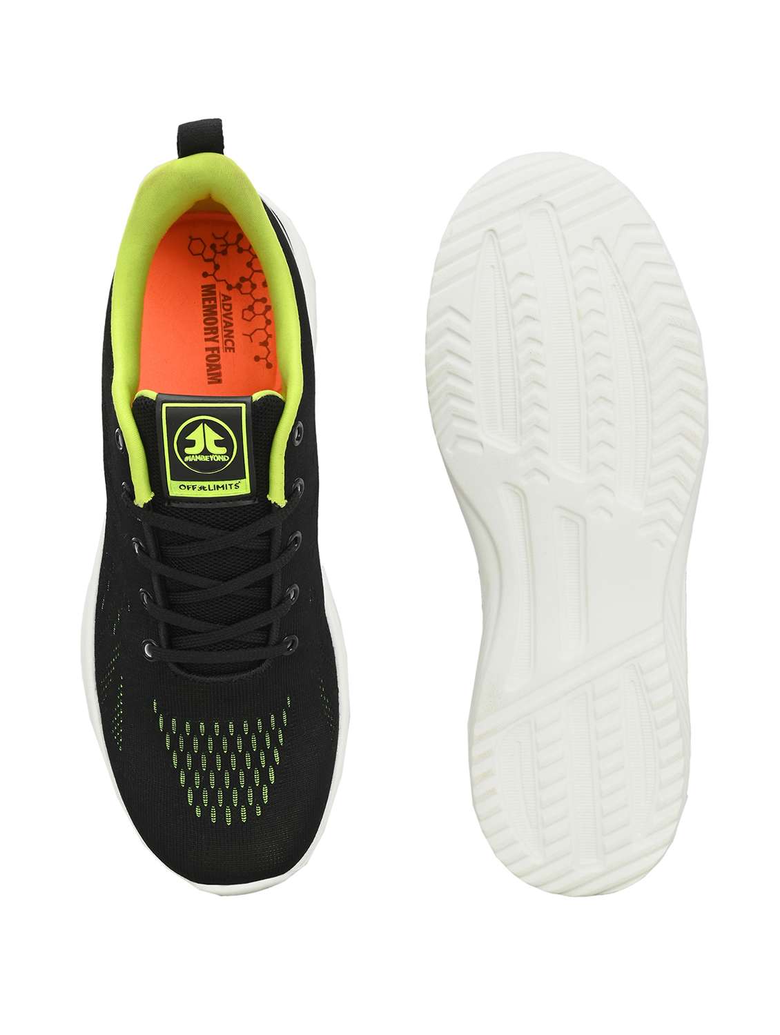 men solid lace up running shoes - 21131954 -  Standard Image - 4