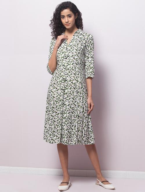 women floral print collared shirt dress - 21132186 -  Standard Image - 0