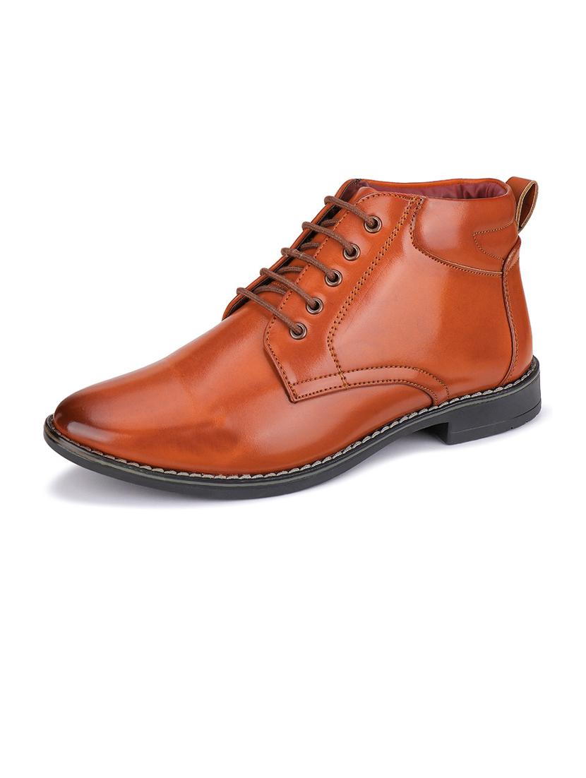 tan leather laceup slip ons - 21132216 -  Standard Image - 1
