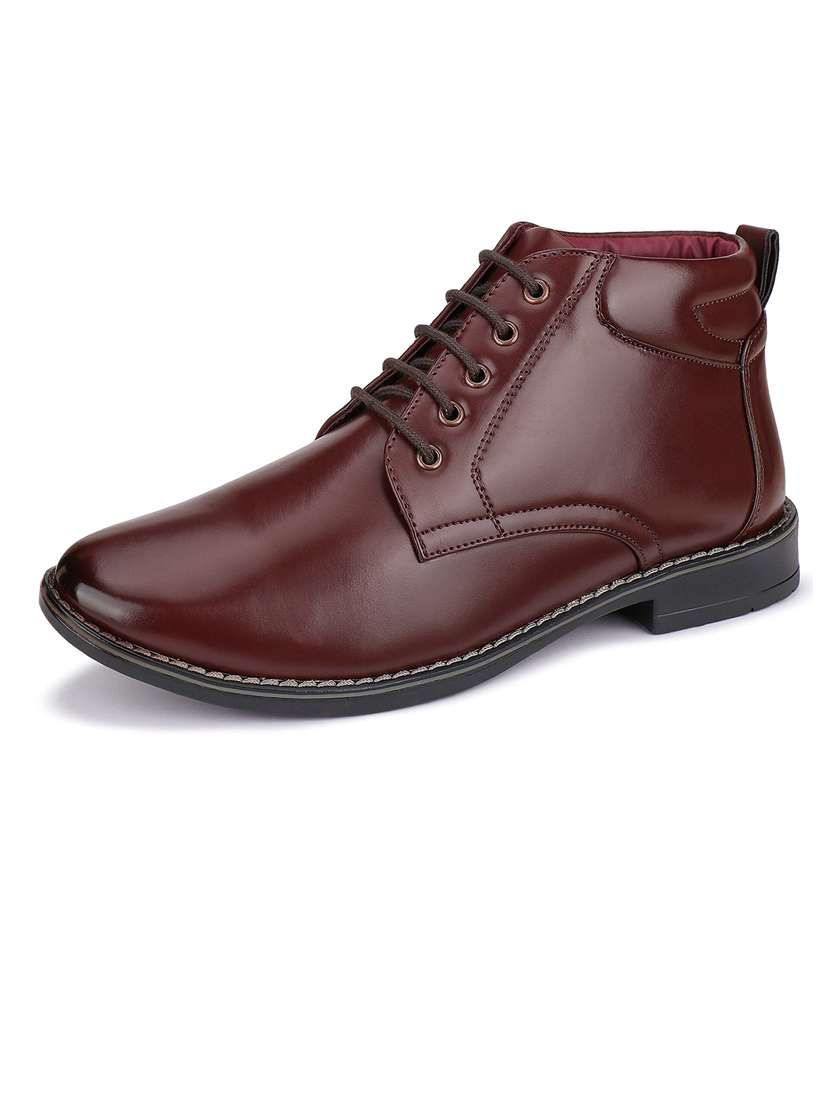 brown leather laceup slip ons - 21132217 -  Standard Image - 1
