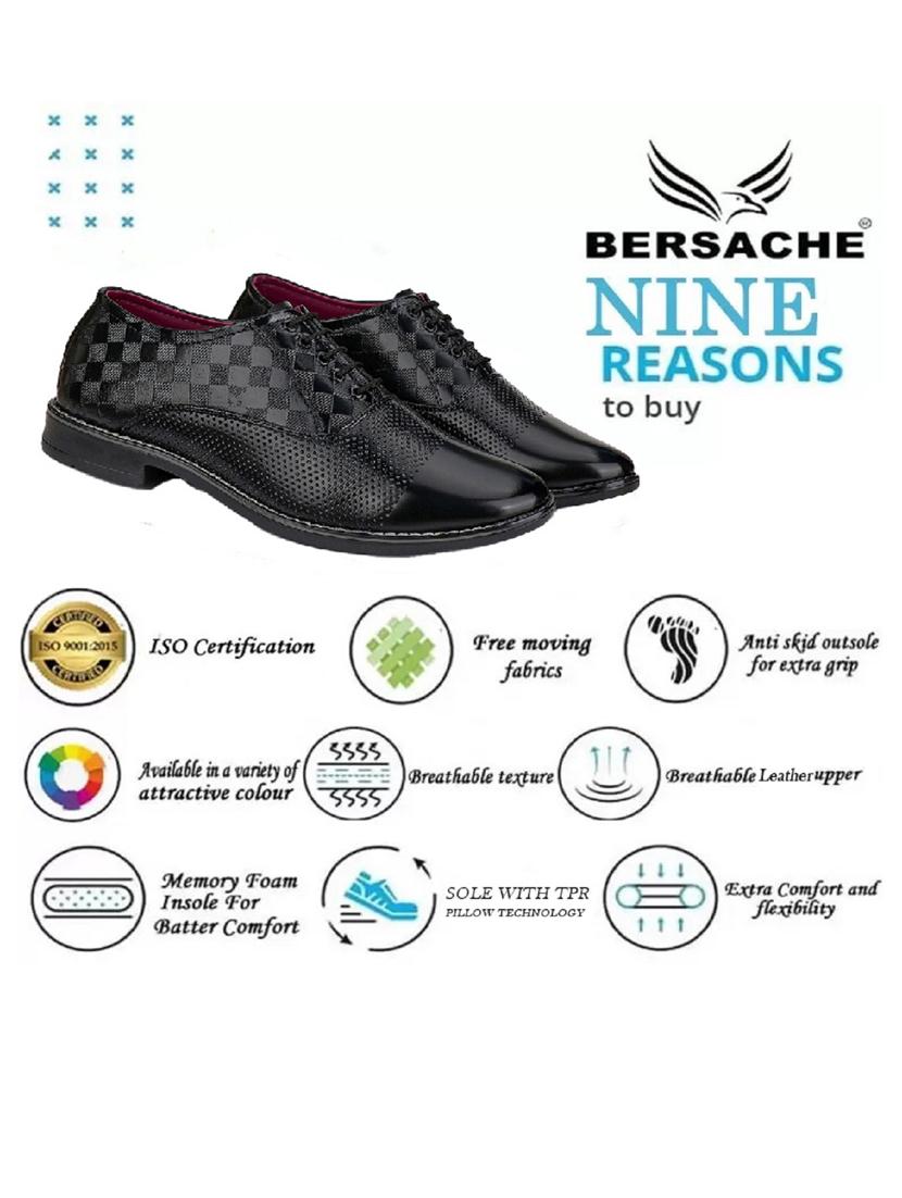 men solid lace-up formal shoes - 21132218 - Standard Image - 4
