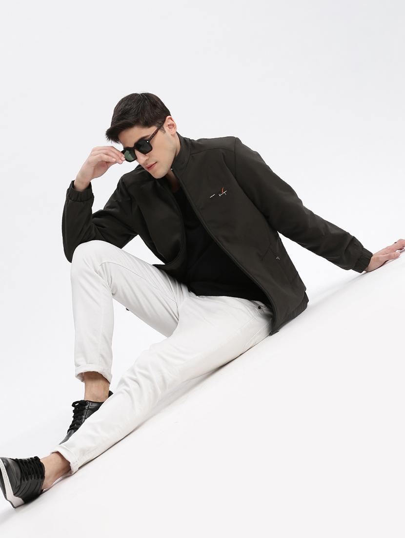 olive nylon bomber jacket - 21132331 - Standard Image - 4