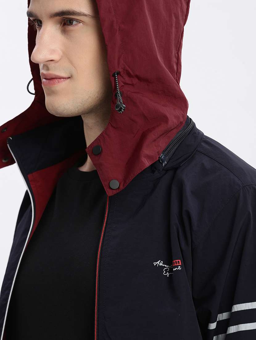 navy blue nylon bomber jacket - 21132336 - Standard Image - 6