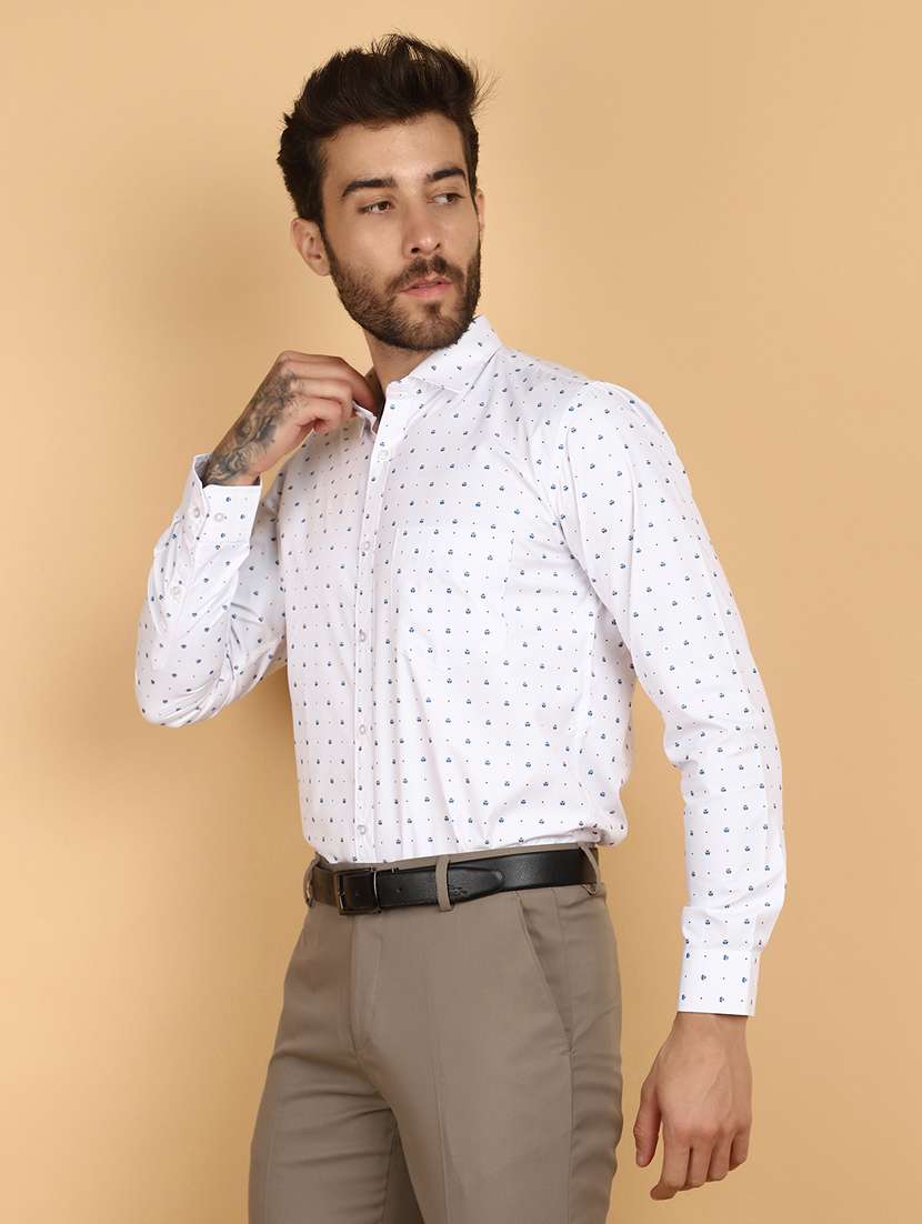 white cotton formal shirt - 21132588 -  Standard Image - 1
