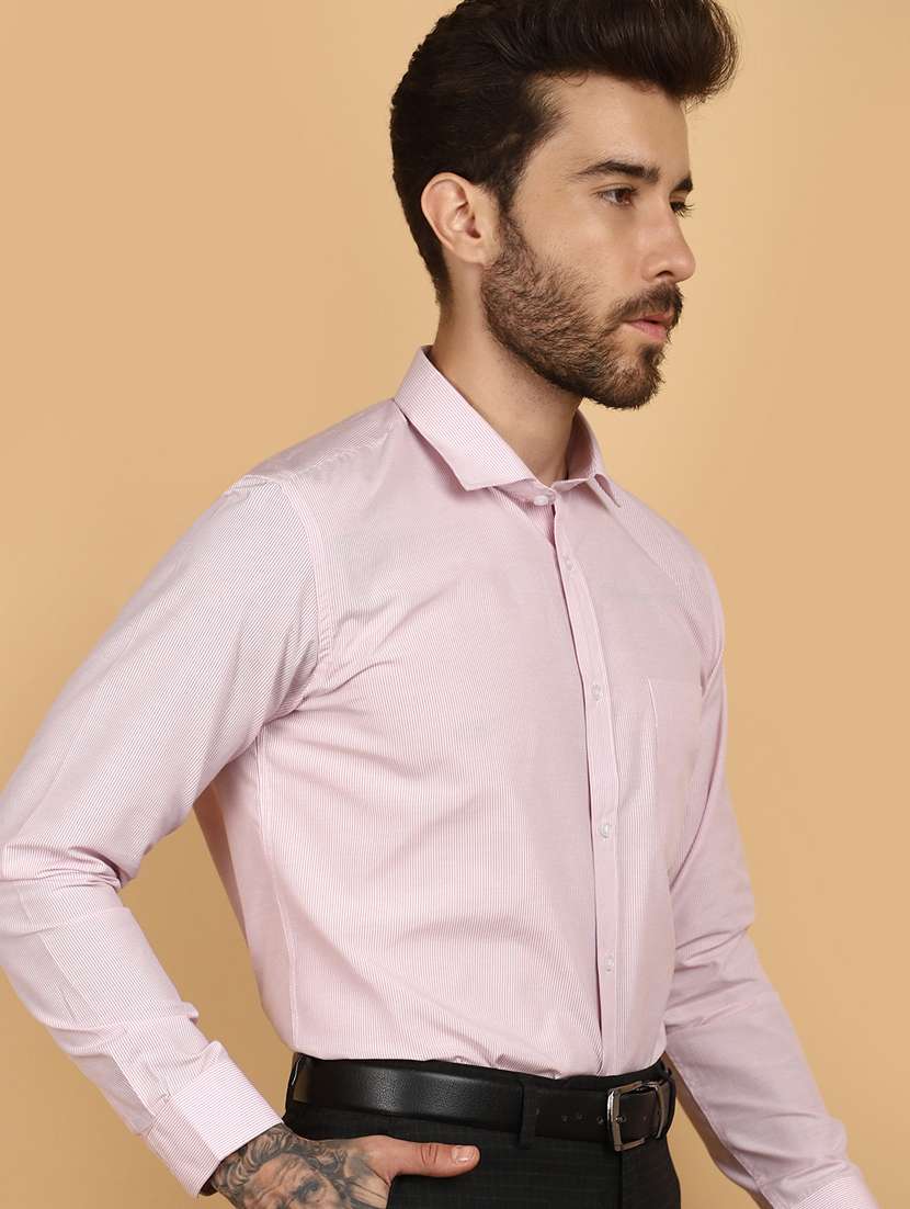mauve cotton formal shirt - 21132589 -  Standard Image - 1