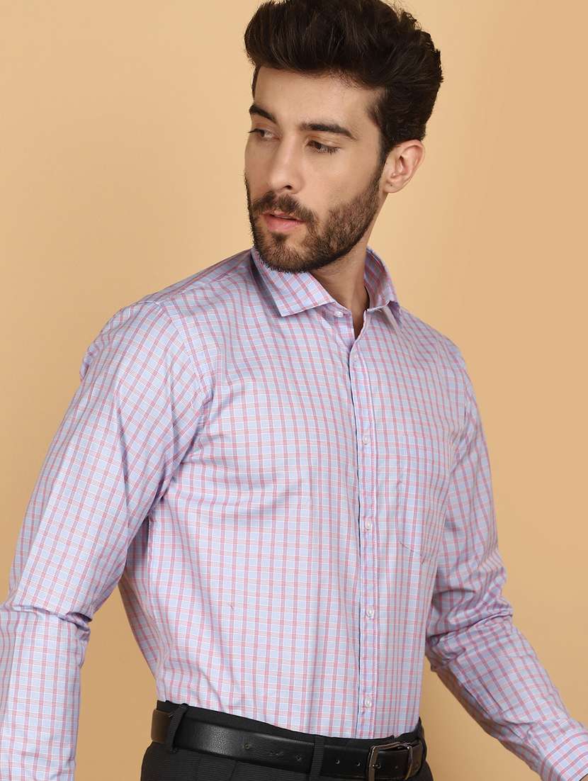 light blue cotton formal shirt - 21132590 -  Standard Image - 1