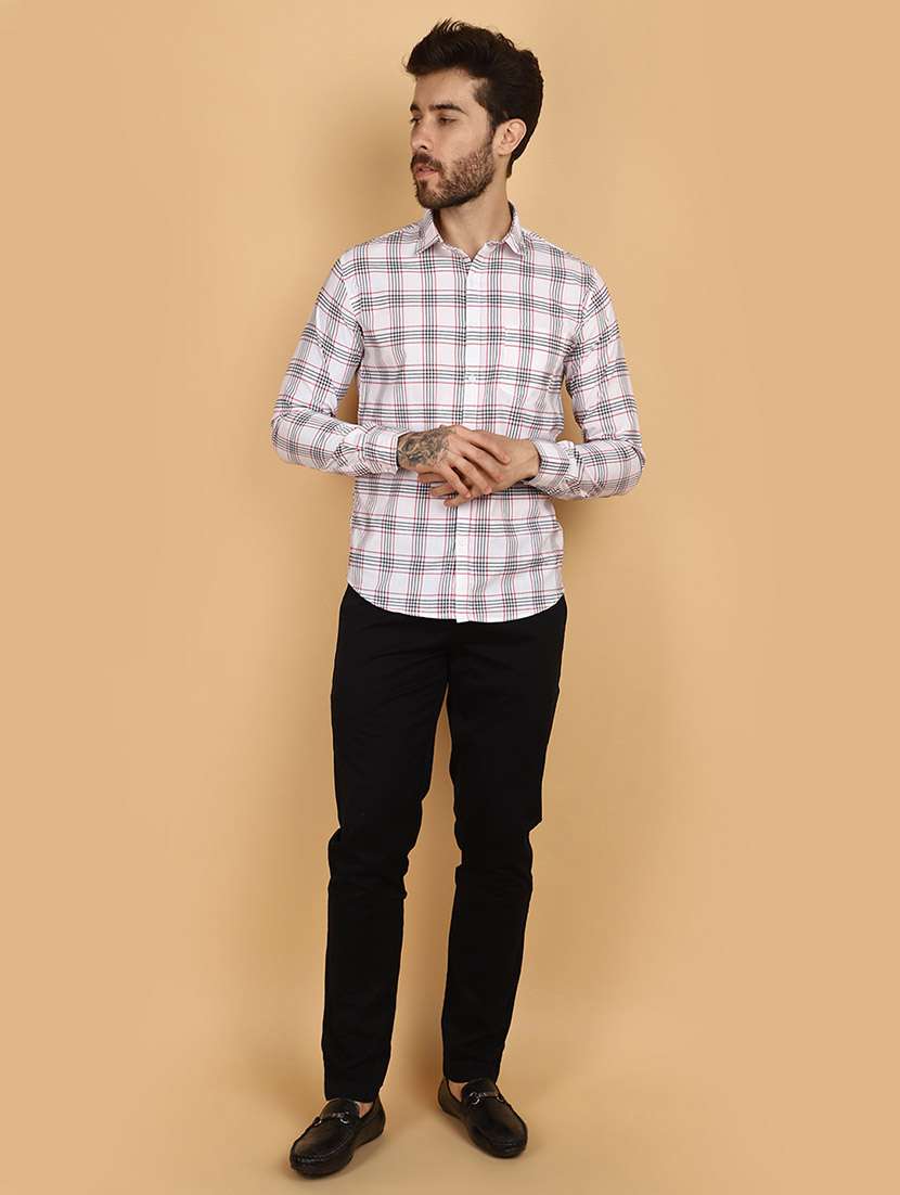 men checkered cotton casual shirt - 21132638 -  Standard Image - 4