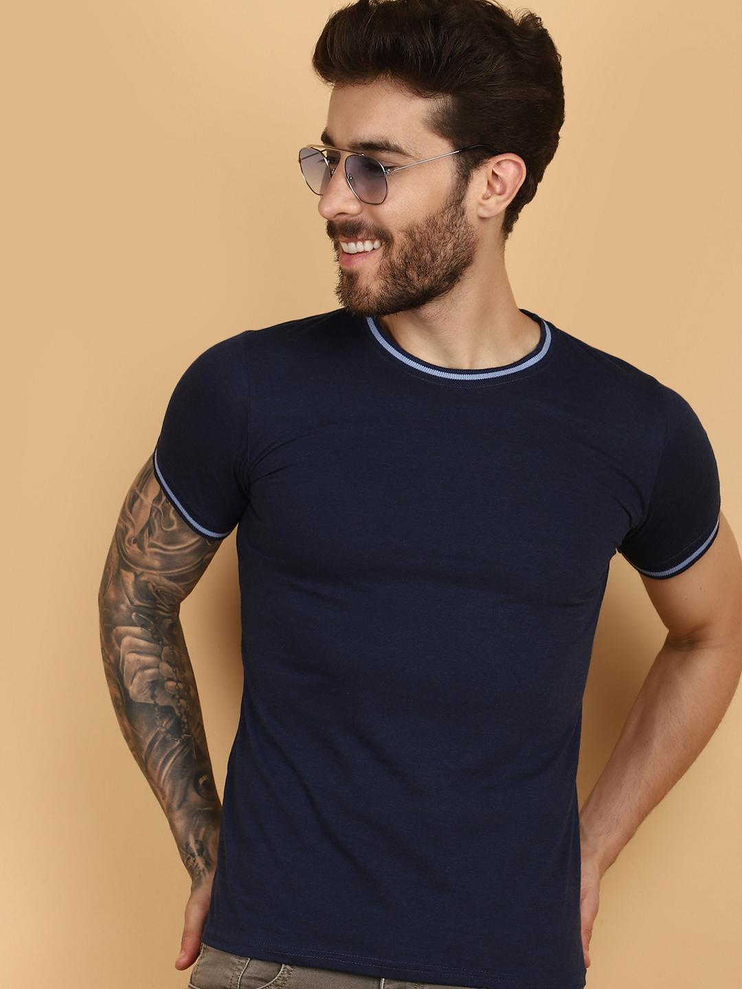 denim melange poly cotton tshirt - 21132643 - Standard Image - 6