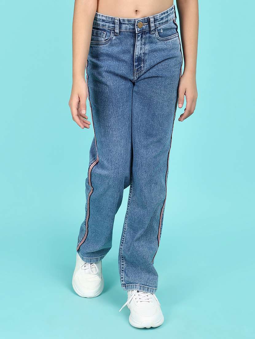 blue denim plain jeans