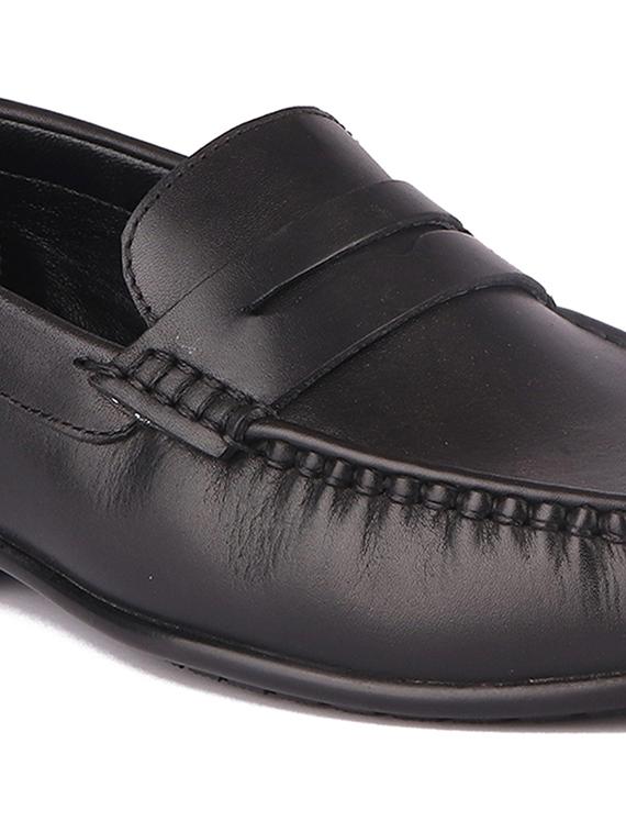 solid black slip on loafers - 21132798 - Standard Image - 4