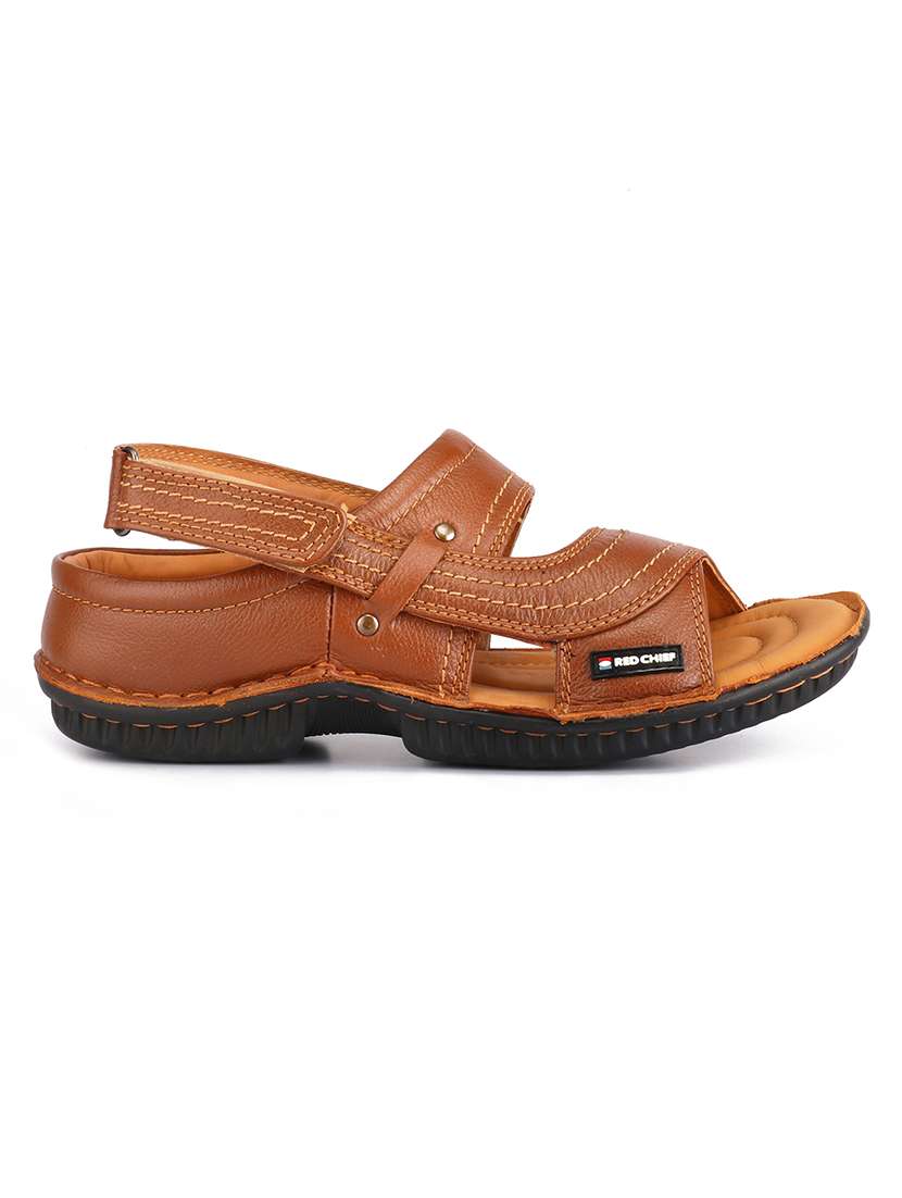 tan leather back strap sandals - 21132805 -  Standard Image - 1