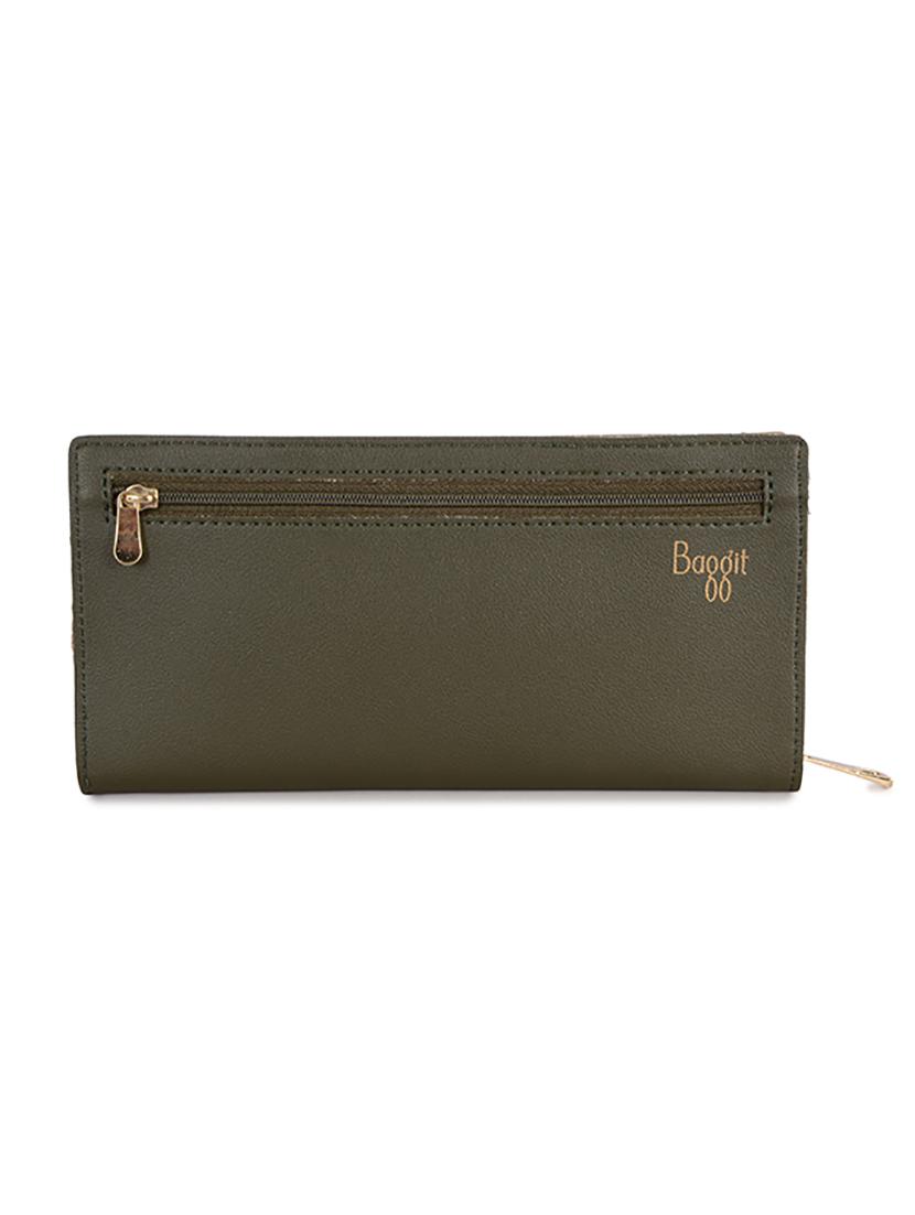 olive green pvc wallet - 21132865 - Standard Image - 1