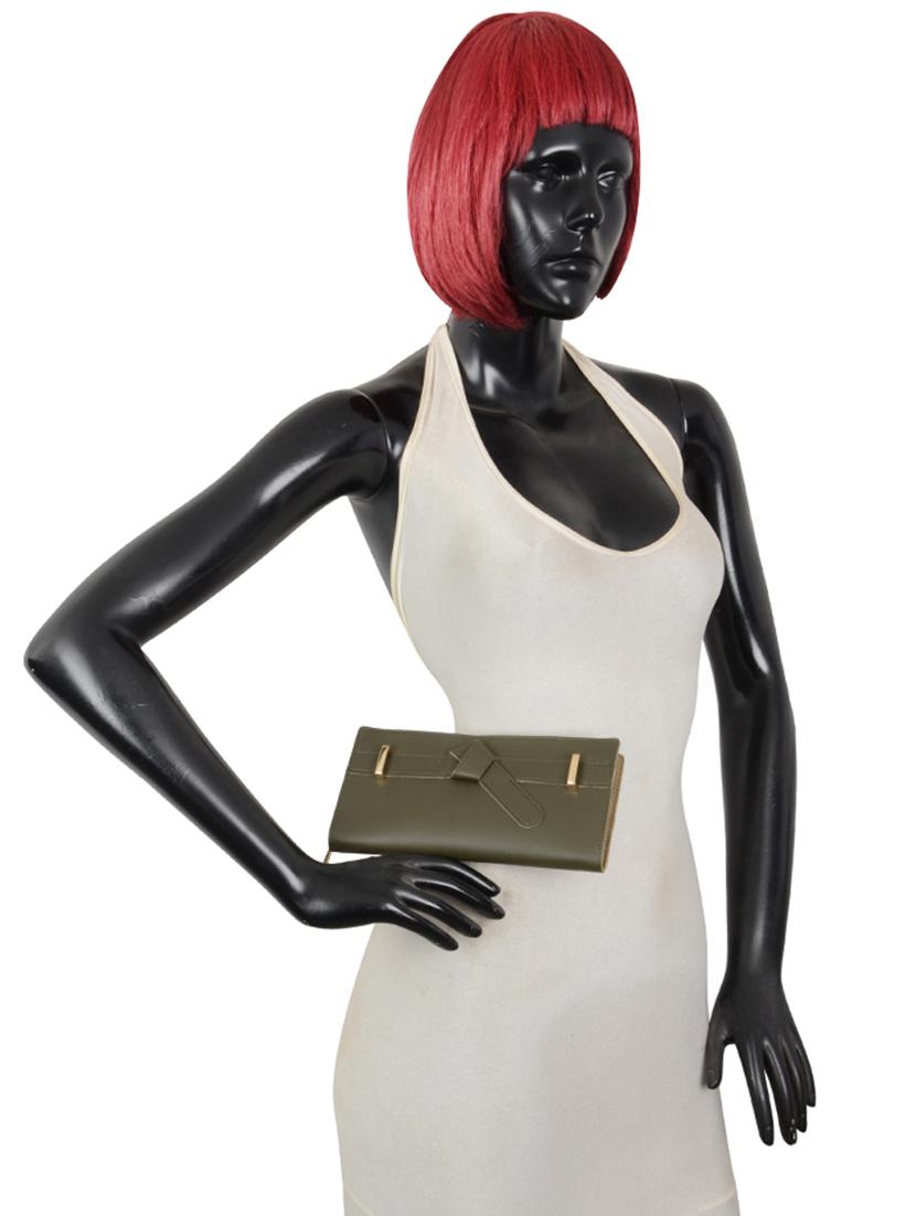 olive green pvc wallet - 21132865 - Standard Image - 4