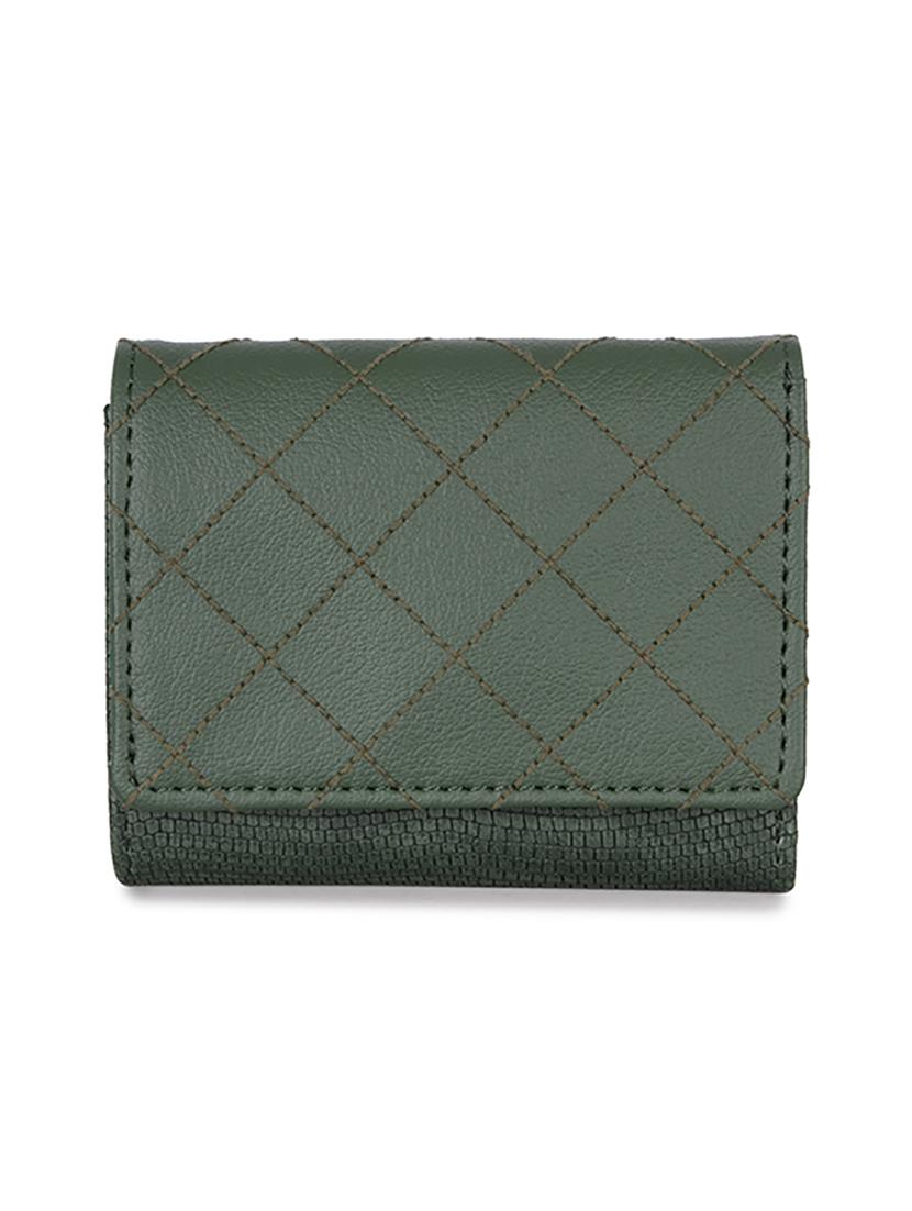 olive green pvc wallet - 21132931 - Standard Image - 1