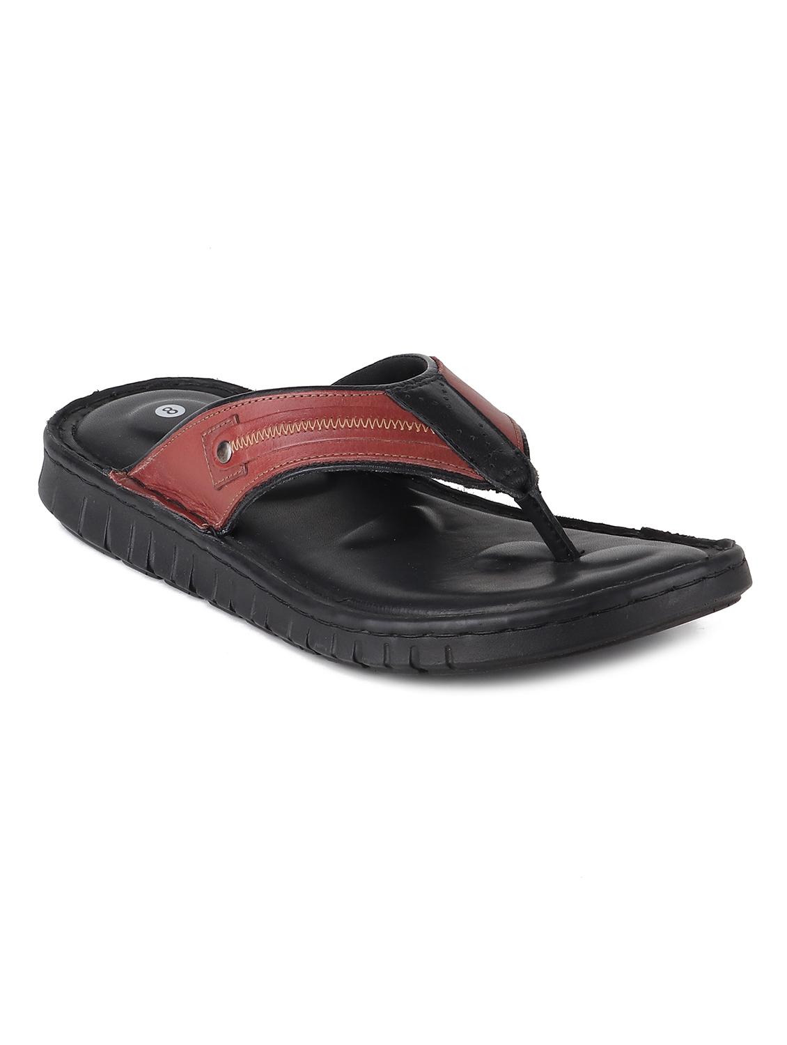 black leather toe separator slippers - 21132948 -  Standard Image - 1