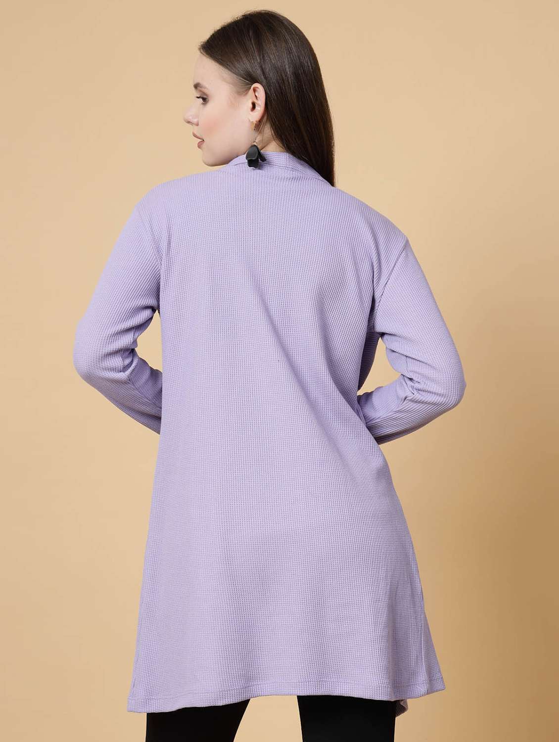 women solid long sleeves regular shrug - 21134112 -  Standard Image - 1