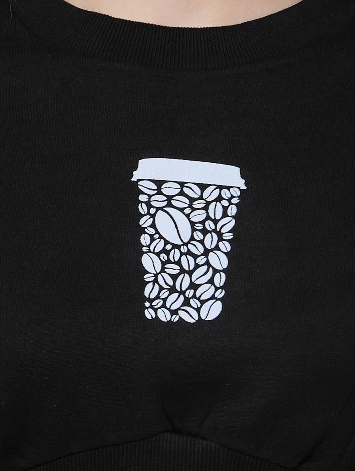 women chest print cropped sweatshirt - 21134130 - Standard Image - 4