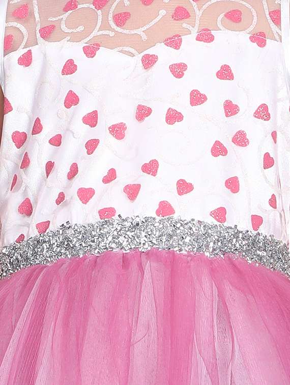 girls round neck net frock - 21134269 -  Standard Image - 4