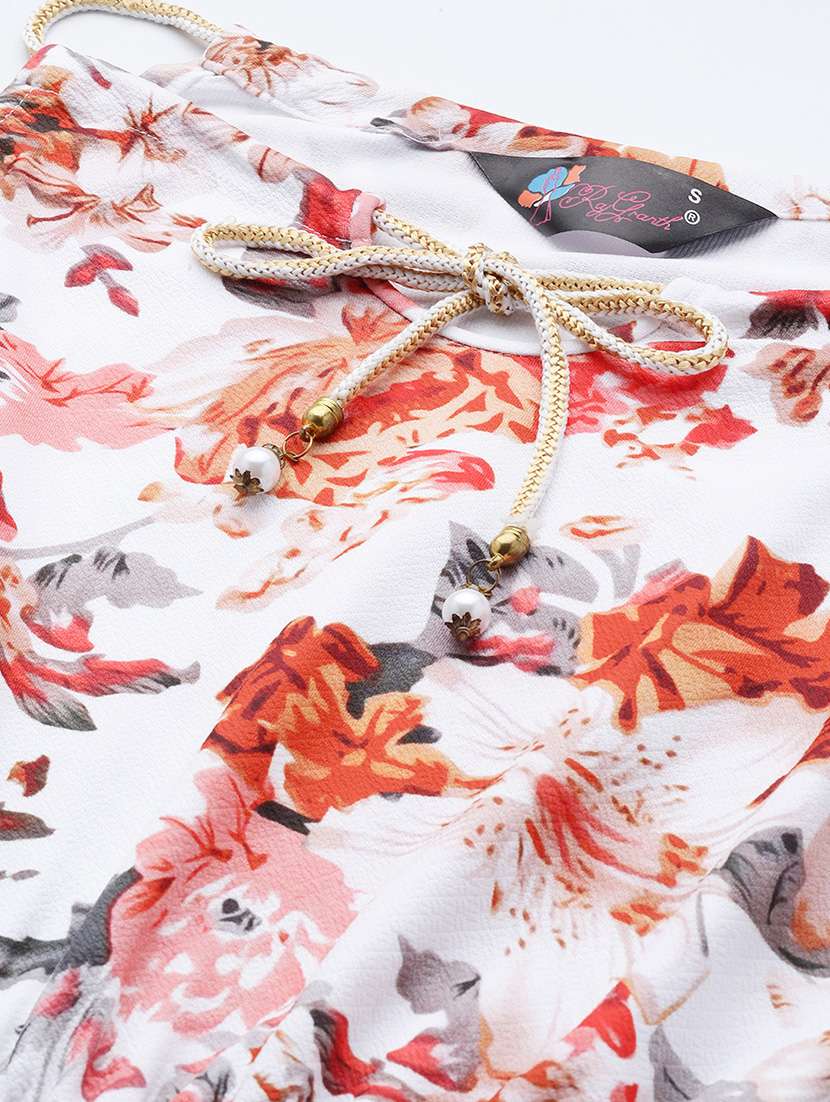 white floral printed a-line dress - 21134466 - Standard Image - 4