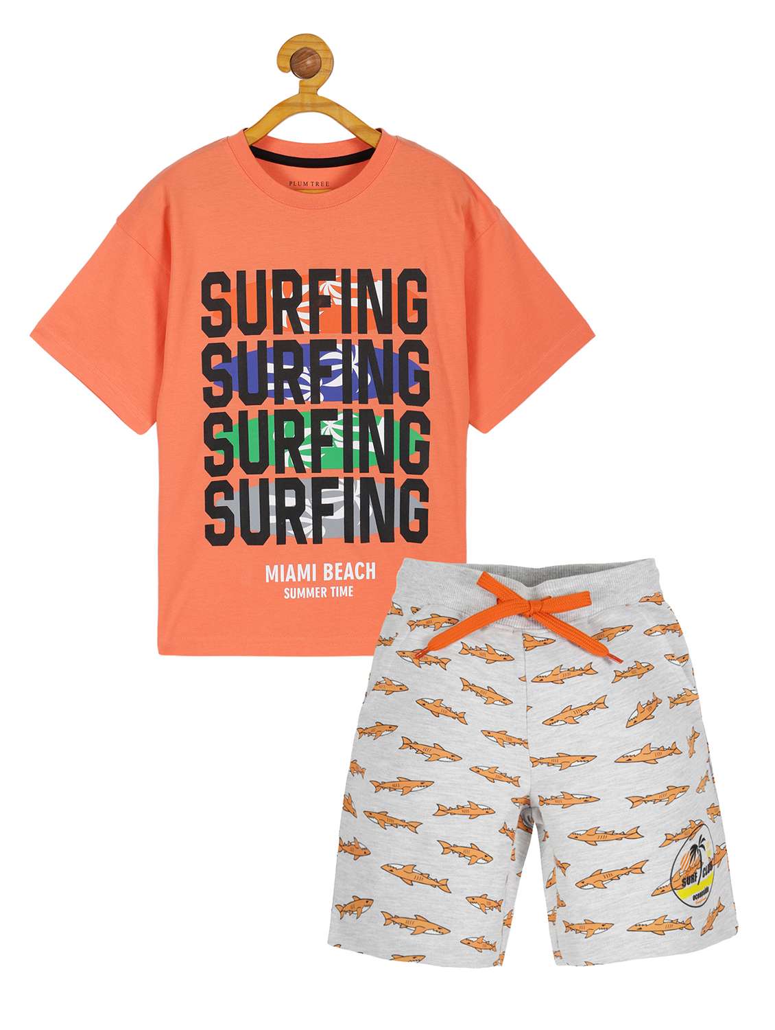 kids printed shorts set