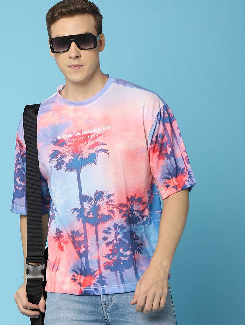 men round neck printed t-shirt - 21134980 - Standard Image - 1