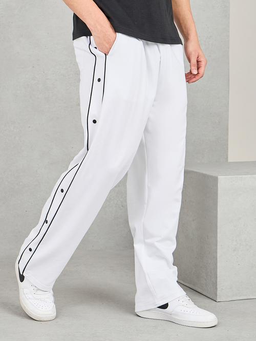 men mid rise cotton full length track pant - 21135324 - Standard Image - 0