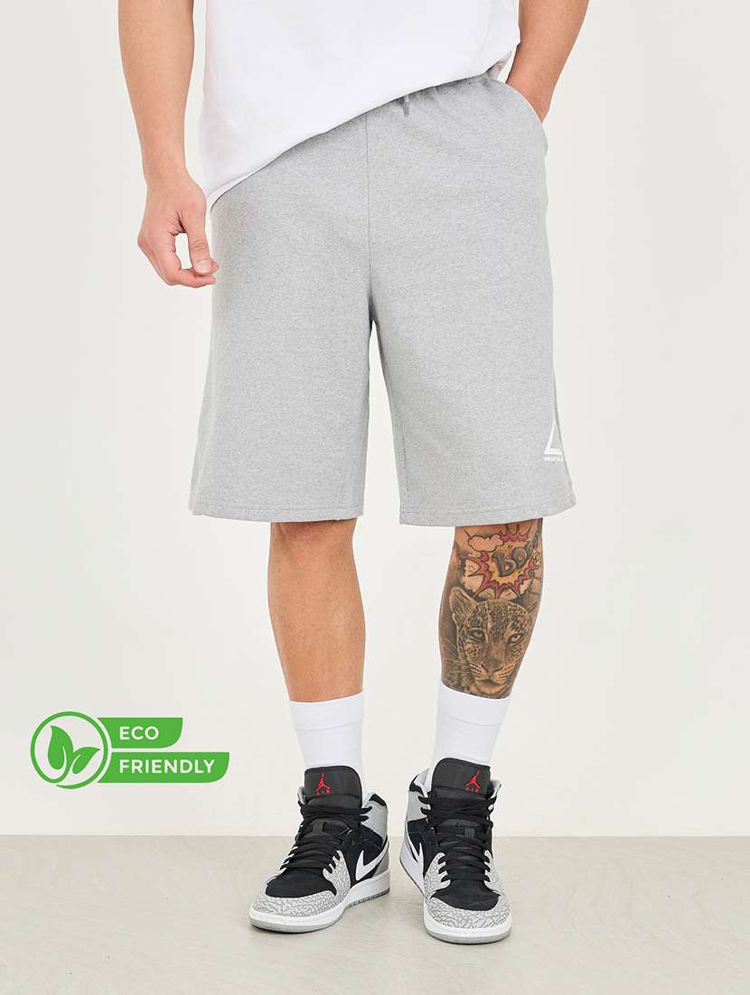 men mid rise cotton shorts