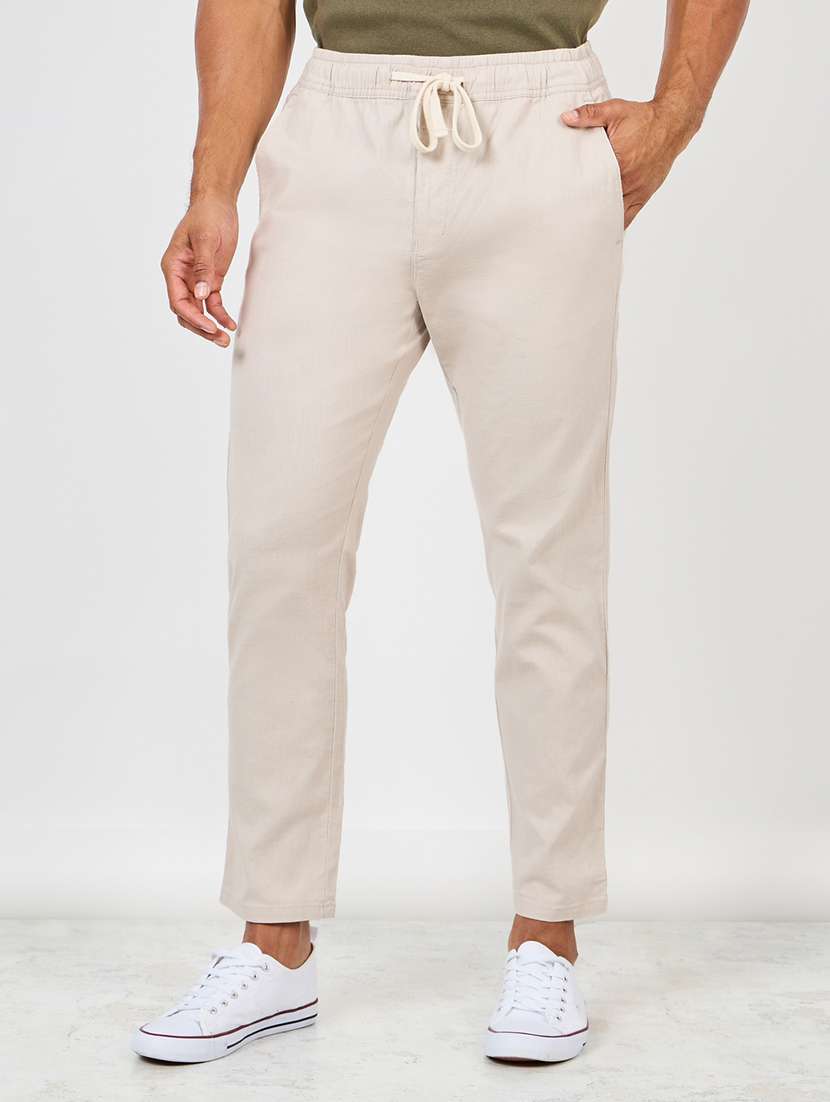 men mid rise cotton chinos 