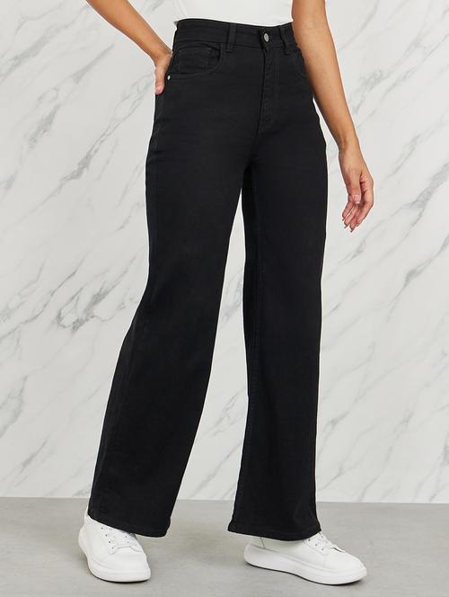 women black solid bootcut jean - 21135632 -  Standard Image - 0