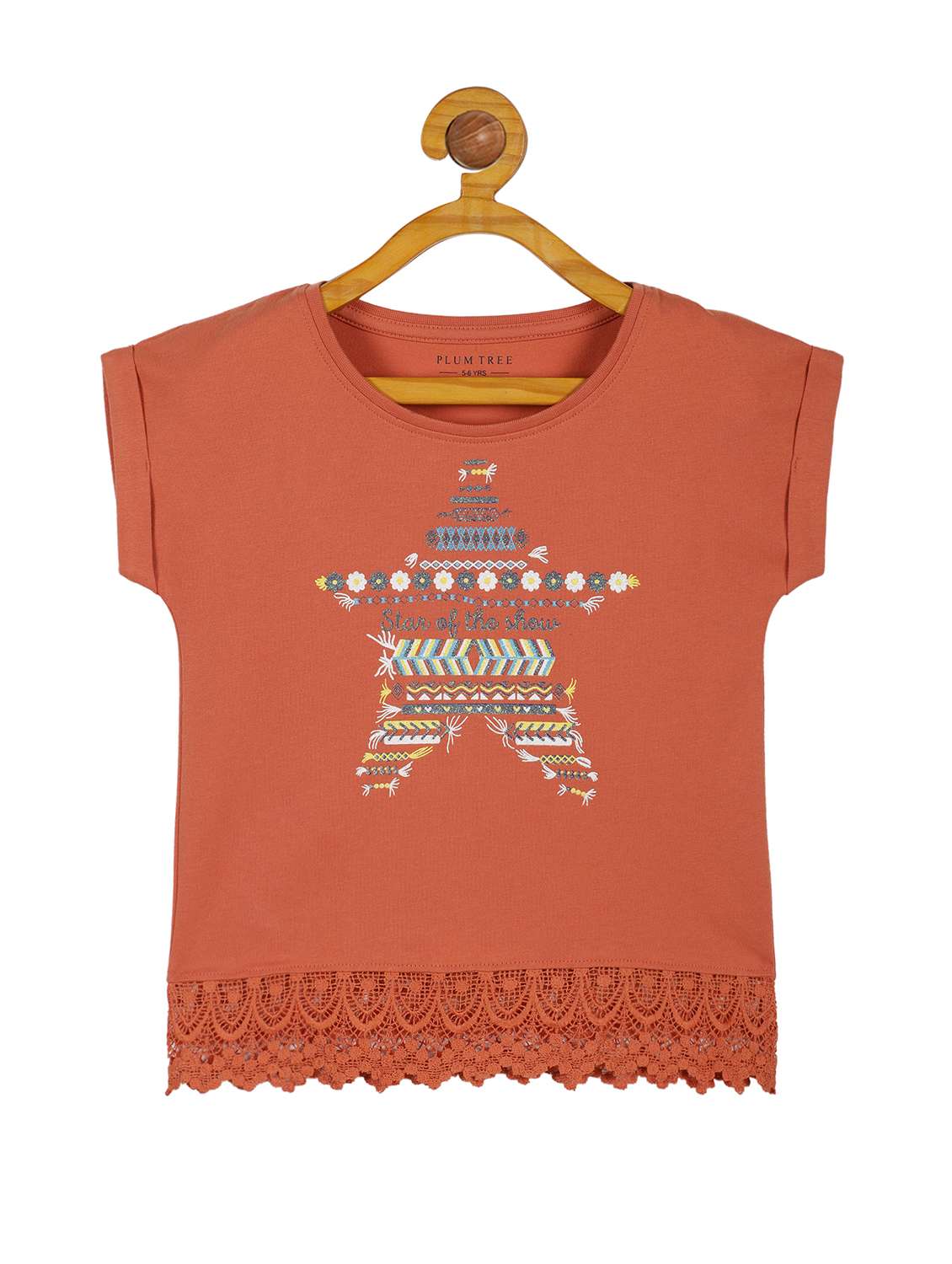 rust printed top & trouser set - 21135934 -  Standard Image - 1