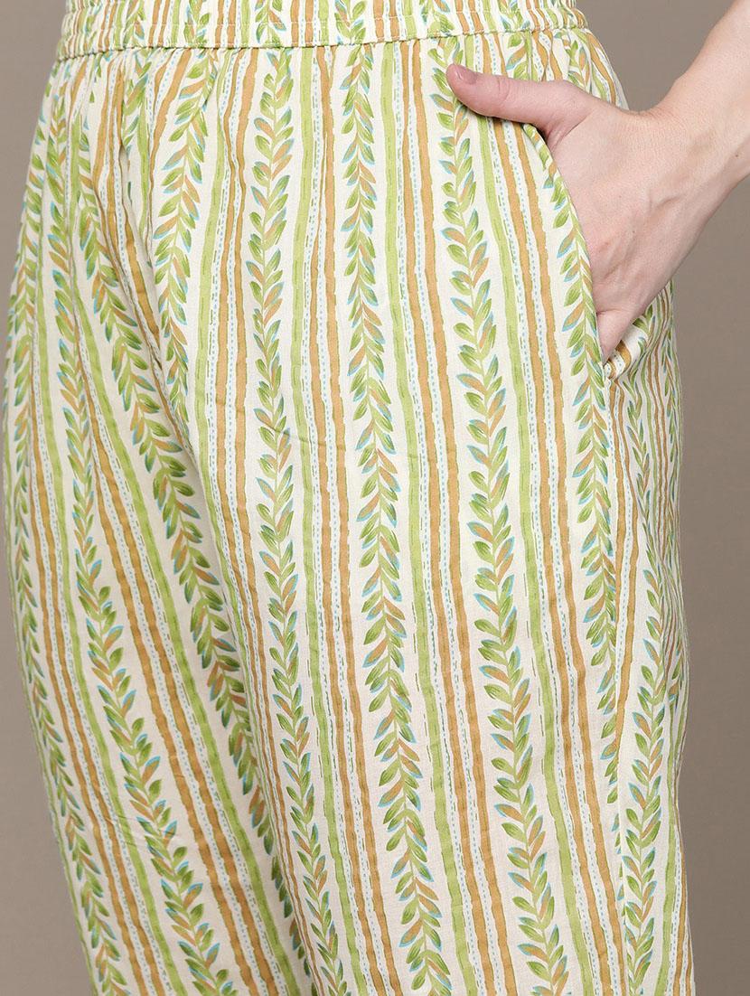 women floral v neck kurta pant set - 21135970 - Standard Image - 4